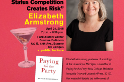 Flyer for Elizabeth Armstrong lecture