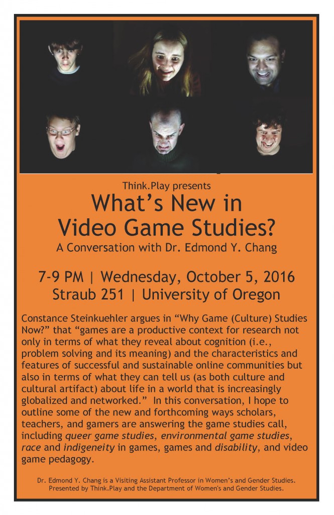 poster for what's new in video game studies