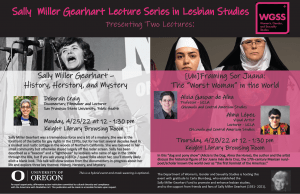 Poster for two Gearhart Lectures 2022